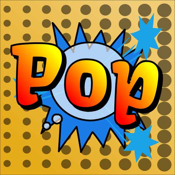 SVG Cartoon Text Pop Explosion Text Pop