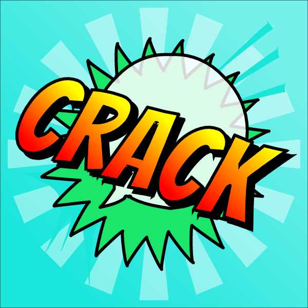 SVG Cartoon Text Crack Comic Text Crack