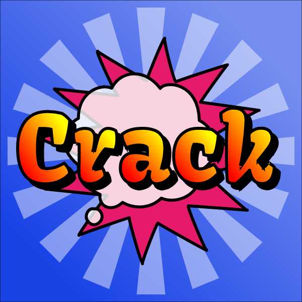 SVG Cartoon Text Crack Free SVG Text Crack