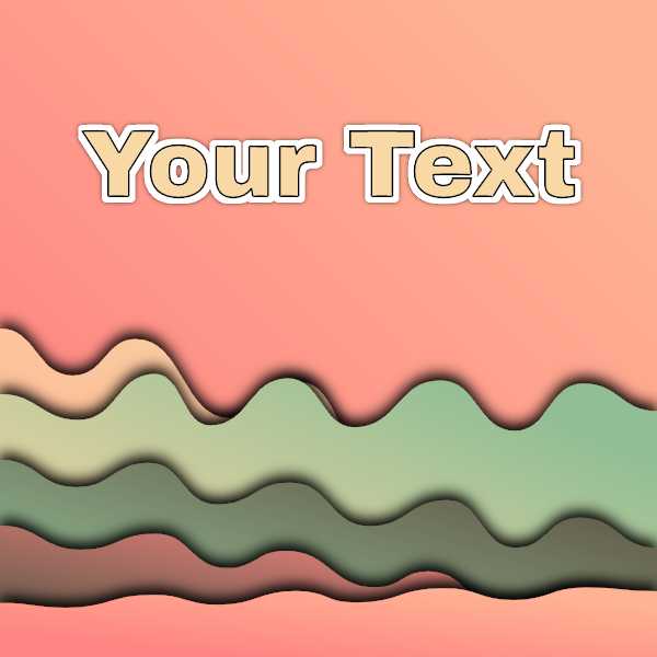 Waves background and text in gradient colors Waves Background day fiery under a burning sun