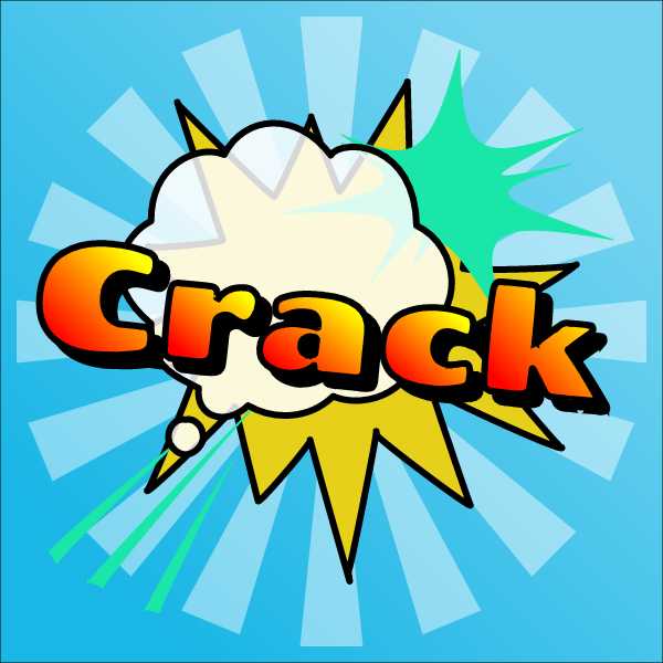 SVG Cartoon Text Crack SVG Toon Text Crack