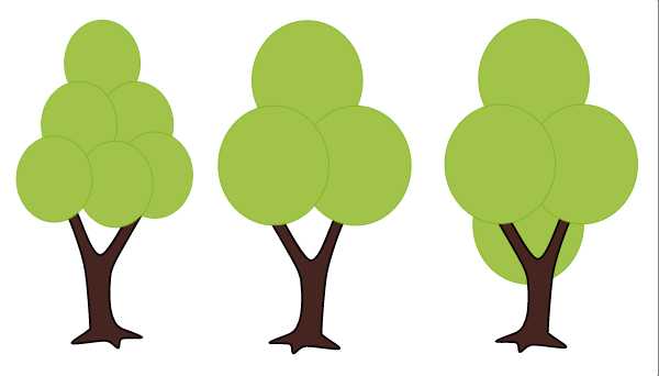 ArtDraw SVG Vectors Trees with circles