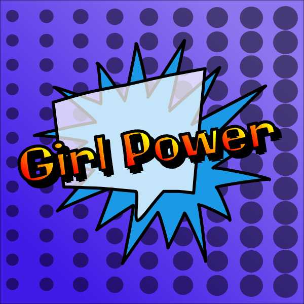 SVG Cartoon Text Girl Power SVG Toon Text Girl Power