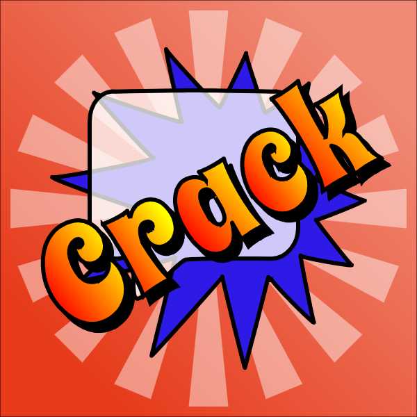 SVG Cartoon Text Crack SVG Toon Text Crack