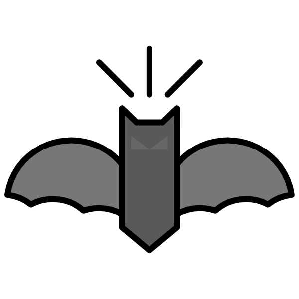 Animals Bordered Flat Vectors Collection Animal bat domestic