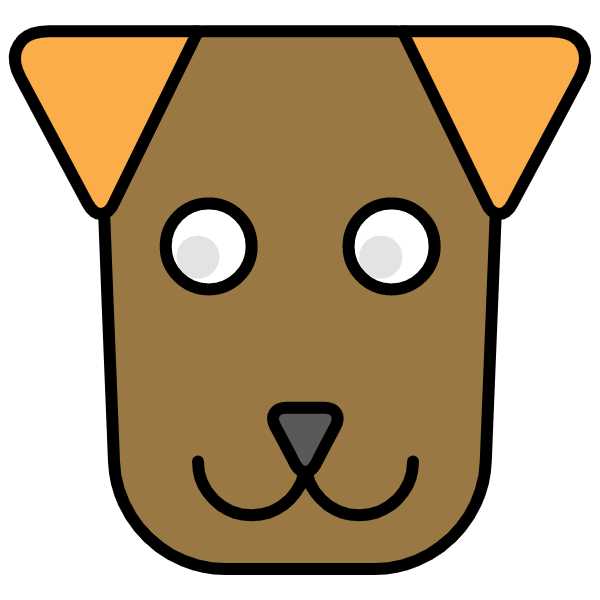 Animals Bordered Flat Vectors Collection animal-dog-domestic-3