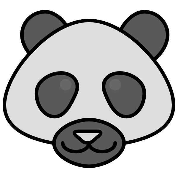 Animals Bordered Flat Vectors Collection Animal domestic panda