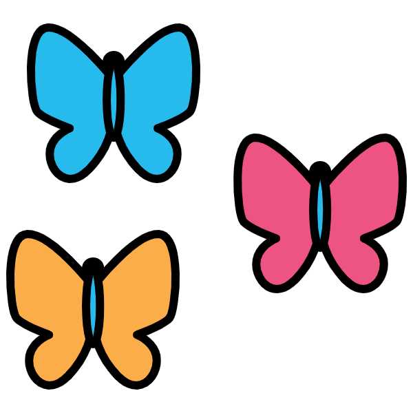 Animals Bordered Flat Vectors Collection animal-butterflies-domestic