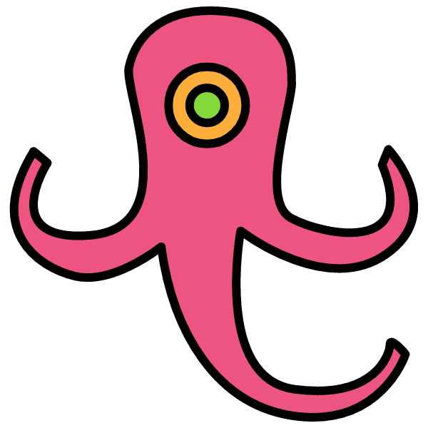 Animals Bordered Flat Vectors Collection animal-domestic-octopus-2