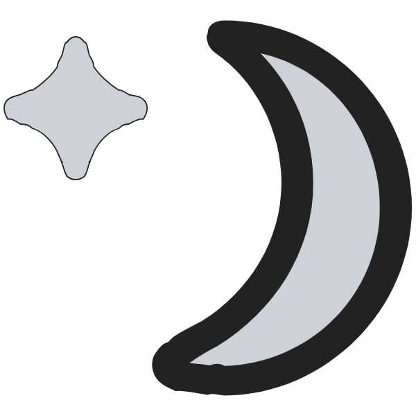 Lets Duotone Glyph Icons Collection moon-alt