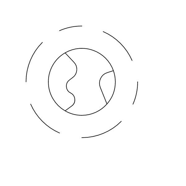 Magestic Line Vector Iconset Earth sphere line