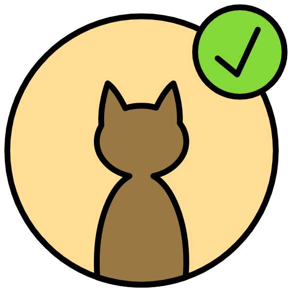 Animals Bordered Flat Vectors Collection Animal approve cat