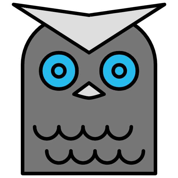 Animals Bordered Flat Vectors Collection animal-domestic-owl