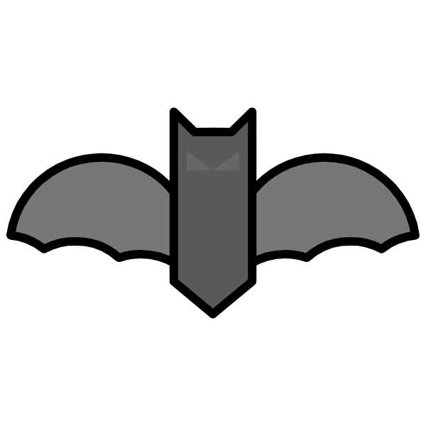 Animals Bordered Flat Vectors Collection Animal bat domestic