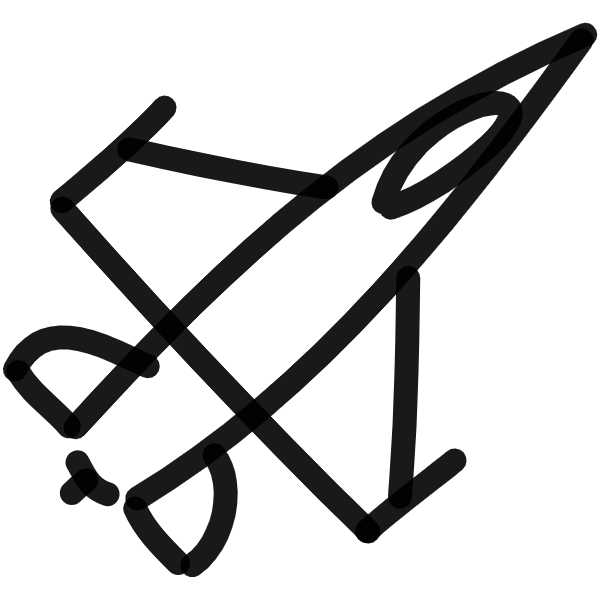 Doodle Library Hand Drawn Vectors Collection fighter-jet
