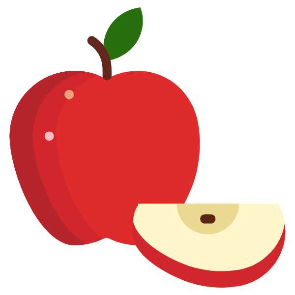 Fruits Flat Vectors Collection apple-food-fruit