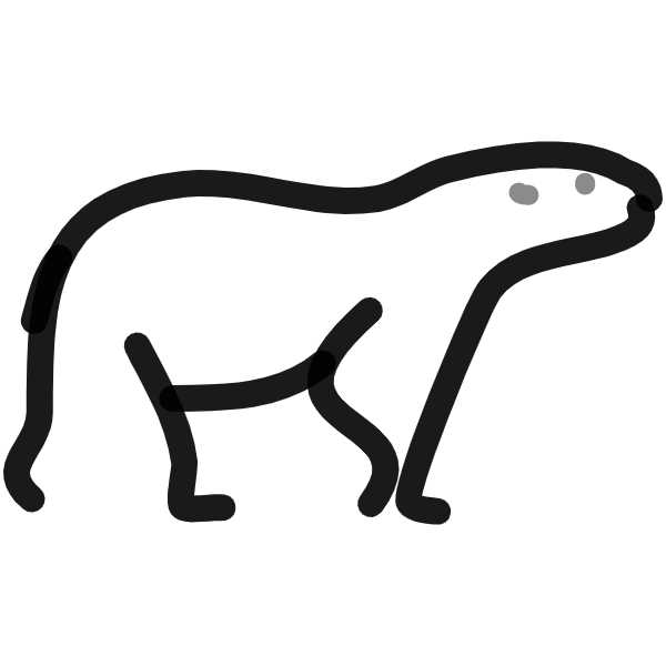 Doodle Library Hand Drawn Vectors Collection Polar bear