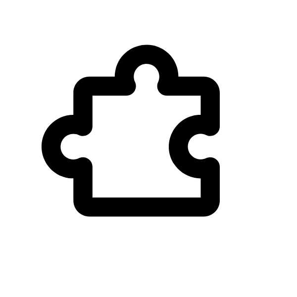 Phosphor Bold Icons Puzzle piece bold