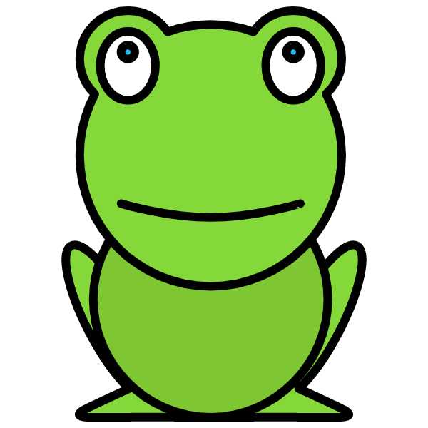 Animals Bordered Flat Vectors Collection animal-domestic-frog