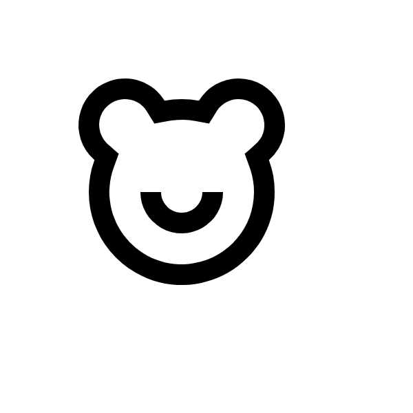 RemixIcon User Icons Bear smile line